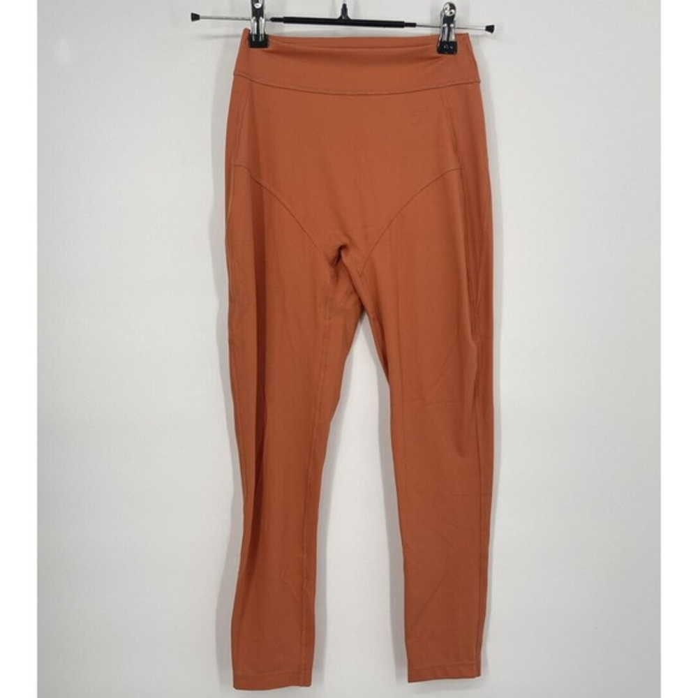 Gymshark Vital Seamless 2.0 Leggings Rust Orange High Waisted Ruched Back Size S